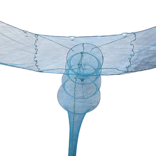 河道八字拦鱼网拖网拉鱼网捕鱼网拉鱼捕鱼笼拦网渔网户外网鱼塘网