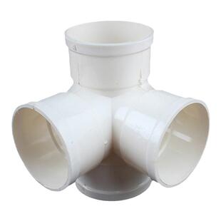 PVC四通排水管接头配件三通立体平面斜弯头变径50 75下水管110
