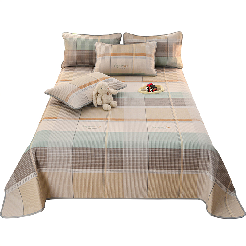 纯棉床盖单件四季通用床盖牛奶绒榻榻米夹棉床单炕盖可定制双面用