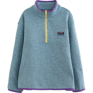 NNGZ山系户外女童抓绒保暖卫衣冬季柔软蓬松儿童校服内搭童装上衣