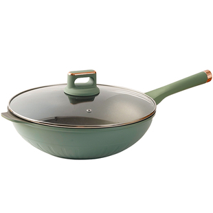 免开锅不粘锅炒锅家用平底电磁炉燃气灶通用无油烟多功能轻炒菜锅