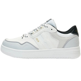 Kappa卡帕背靠背2026新款情侣板鞋皮面低帮运动鞋女休闲小白鞋男