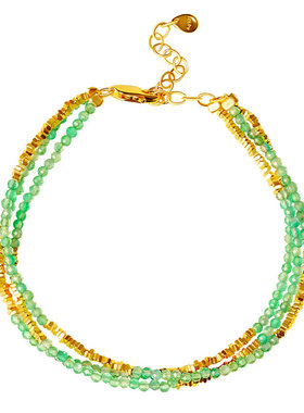 宫里上新天然绿玛瑙叠戴手链