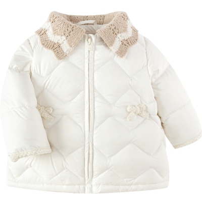 巴拉巴拉女童羽绒服婴儿宝宝轻薄中长款外套秋冬款童装儿童上衣小