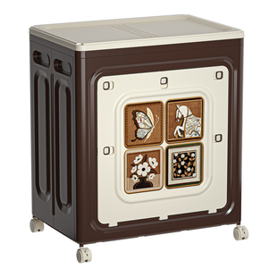 中古风衣服收纳箱超大容量家用整理箱翻盖可折叠衣物被子储物柜子