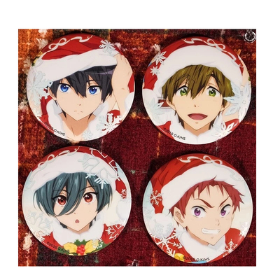 Free男子游泳部圣诞马口铁冰箱贴