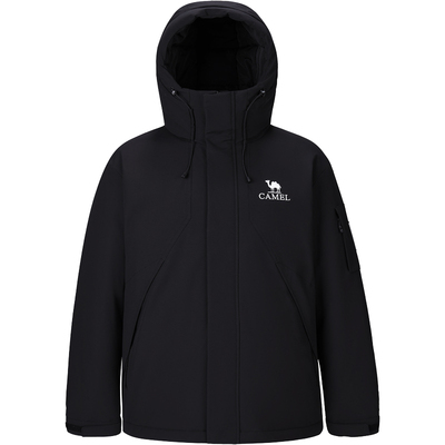 骆驼男装派克羽绒服男款冬季新款抗寒短款保暖防风连帽工装户外