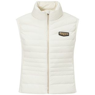 FF仿佛冬季新款白色羽绒马甲背心女立领内外两穿设计感小众