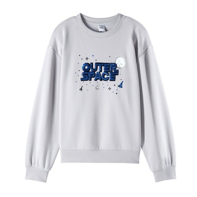 女装针织宽松落肩长袖加绒卫衣衫