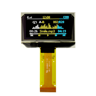 1.54A寸OLED工业屏 1309低功耗高亮lcd12864点阵液晶显示模块串口