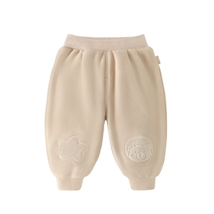 咔咔熊猫男童裤子童装宝宝婴童秋冬儿童冬装运动长裤女童保暖棉裤