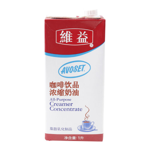 韩国爱护牌咖啡奶浓缩植脂奶油咖啡奶植物淡奶咖啡专用奶茶原料1L