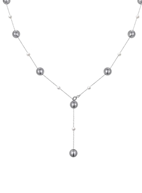 流苏闪锆施家珍珠项链女典雅别致