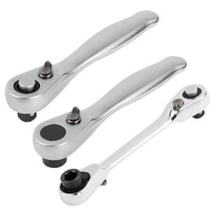 快速扳手 双向棘轮 72齿小飞刺轮金轮荆棘扳手 1/4迷你小棘轮扳手