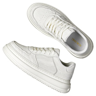 奥康印花小白鞋男款2025新款秋季男鞋休闲透气软底增高百搭潮板鞋