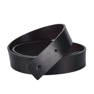 保罗内扣皮带男真皮不带头男士腰带自动扣无牙裤带纯牛皮单独带身