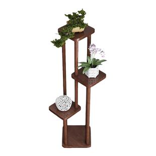 花架子简易室内实木花盆架客厅落地式吊兰架仿古花几中式阳台花架