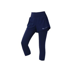 假两件运动高弹瑜伽长裤专业高强度训练健身女裤高腰收腹跑步跳绳