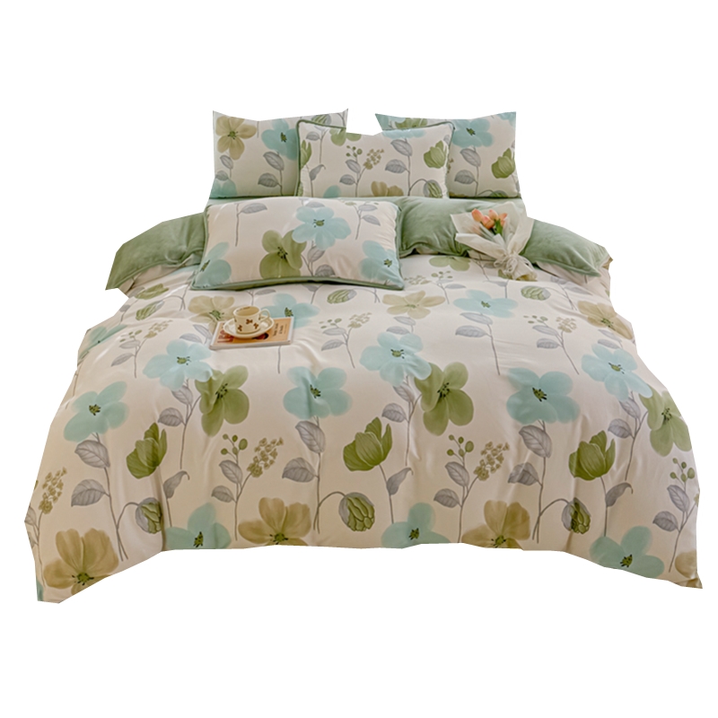 定做ab面纯棉加绒被套单件冬天加厚法兰绒单面绒珊瑚绒全棉被罩