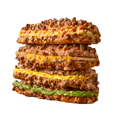 顺丰速运4条装核桃马里奥面包