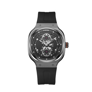 宝时捷2023新款手表女潮流时尚石英表防水硅胶表带情侣手表50209