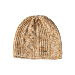 AiurtRuutti纯山羊绒金字塔等级 14.7um微米针织便帽狡花麻花帽子