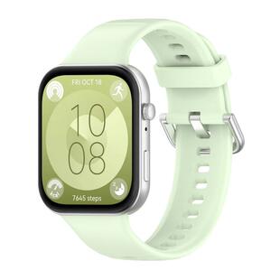 适用于华为fit4/3表带银扣硅胶4Pro纯色柔软同款Watch fit3智能手表夏季高颜值透气百搭FIT3男女款配件替换带