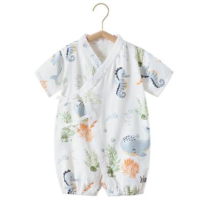 贝肽斯夏季薄款连体衣幼儿衣服