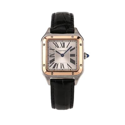 正品卡地亚18k玫瑰金女款手表