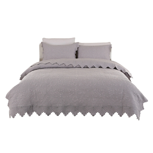 正品外贸韩国床盖三件套韩式夹棉绗缝全棉纯棉大床单1.5m，1.8米