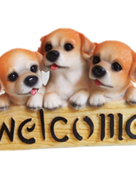 树脂金毛吉娃娃儿童房艺术风名犬