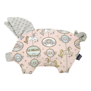 LaMillou拉米洛豆豆小猪枕安抚新生枕3个月安抚可入口宝宝低枕头