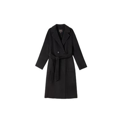 【绵羊毛+羊绒】YINER音儿专选女装冬中长款廓形外套双面毛呢大衣