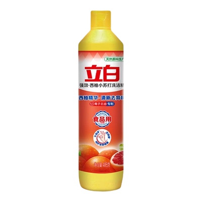 立白洗洁精小瓶西柚小苏打强效去油厨房洗碗家用不伤手瓶装408g