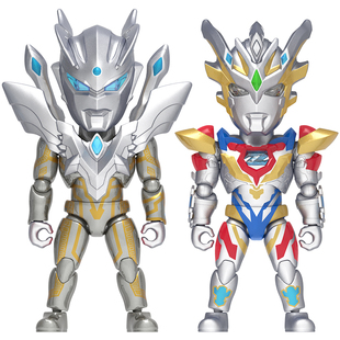 灵动创想奥特曼玩具Q版英雄第三弹发光人偶可动盲盒手办收藏摆件