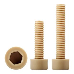 PEEK圆柱头内六角螺丝高强度绝缘杯头耐高温塑料螺钉M2M3M4M5M12