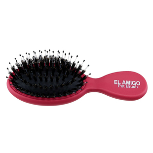 韩国EL AMIGO宠物尼龙猪鬃毛刷按摩梳猫咪狗狗梳毛梳去浮毛洗澡刷