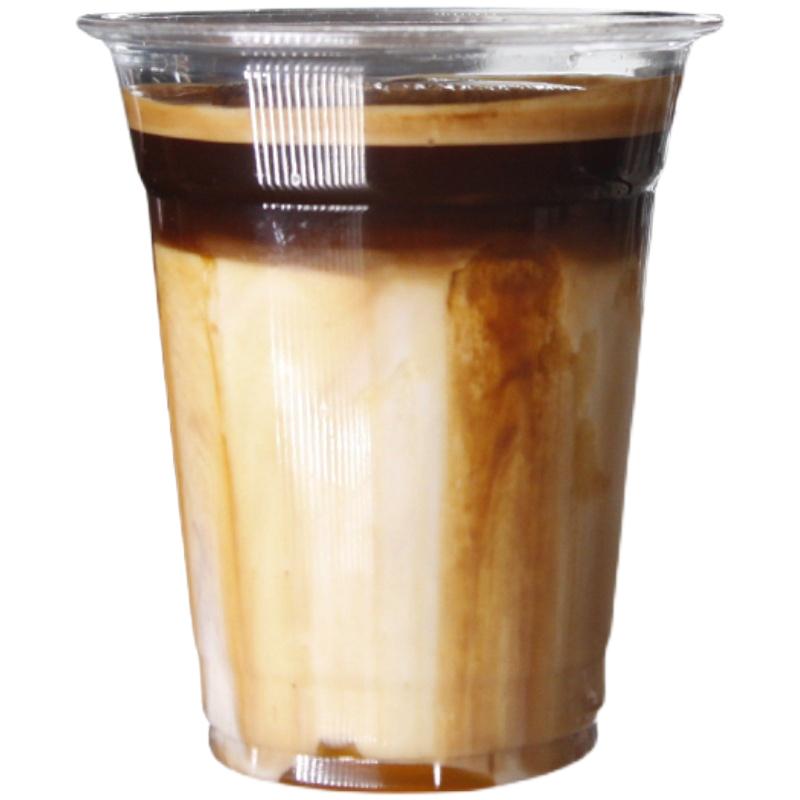 一次性杯咖啡杯冰博克塑料pet杯子柠檬奶茶拿铁网红冷饮透明商用