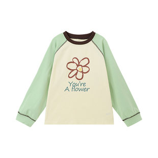 布丁哈鲁童装秋装女童纯棉上衣2026春秋新款儿童百搭印花长袖T恤