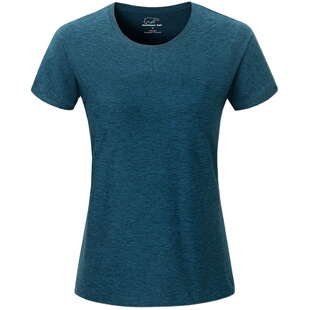 诺思山运动T恤女速干短袖宽松跑步半袖健身服女装透气快干衣0398