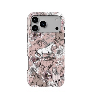 Acvoo复古向日葵马horse粉色iPhone17Promax保护16适用于苹果15手机壳14防摔壳13不褪色12可水洗全包