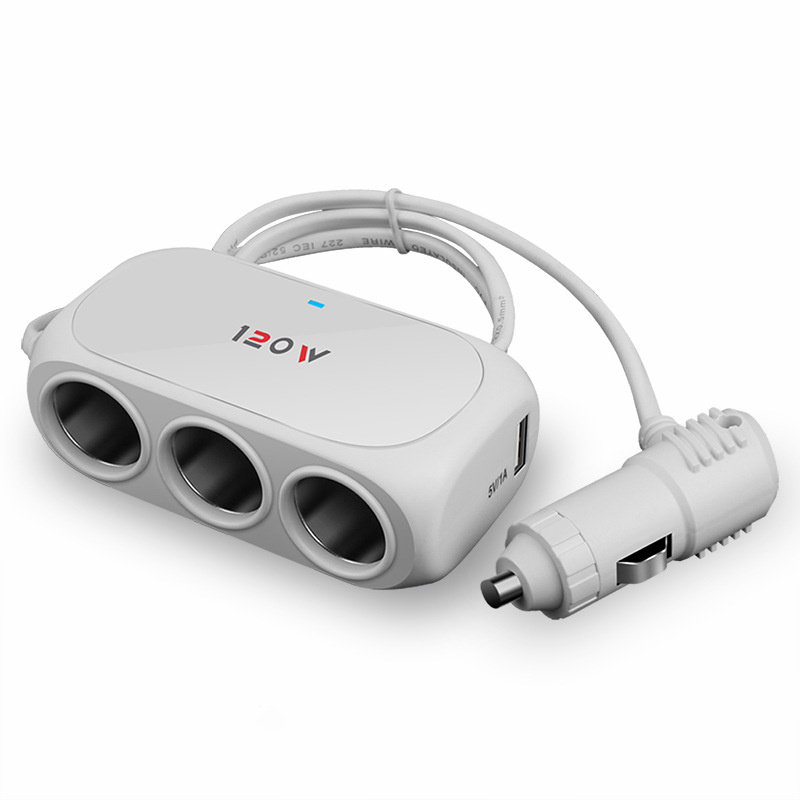 车载充电器多口双USB拓展点烟器