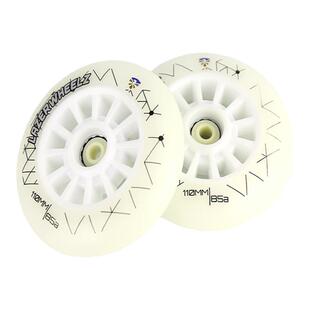 飞鹰轮滑鞋闪光轮110mm速滑轮速桩休闲刷街夜刷电光发光火石轮子