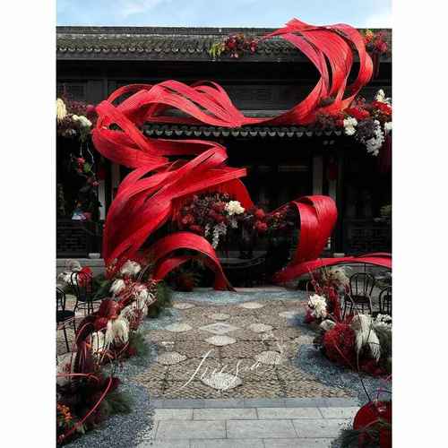 婚庆彩红色竹排竹制品长竹片装饰竹编竹篾造型花艺条创意材料