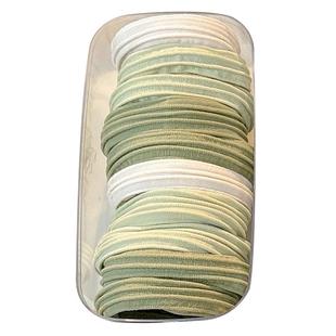 高弹力薄荷绿头绳发圈女头饰不伤发高马尾发绳2025新款扎头发皮筋