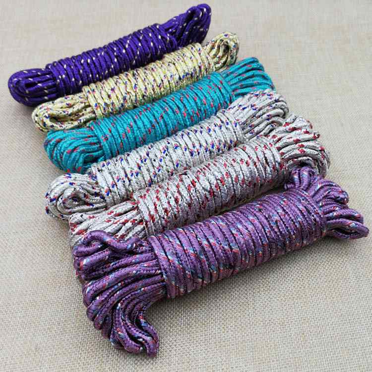 D1521粗10米晾衣绳 耐磨绳子阳台晒被绳捆绑绳日用百货二元店批发