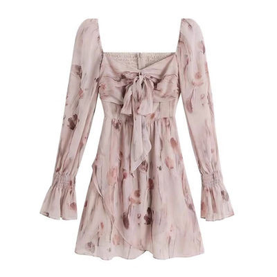 春田花花纯欲温柔甜辣碎花仙女裙