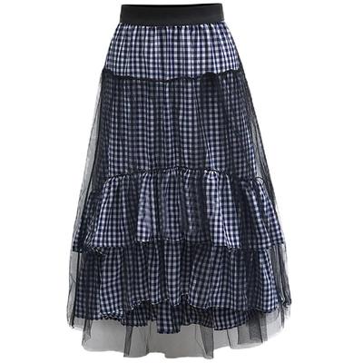 a字裙蛋糕百褶裙大码半身裙