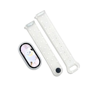 适用小米手环10表带波点/9/8手表带保护壳透明硅胶磨砂通用NFC版八九十代智能运动女士款替换腕带高级感ins风