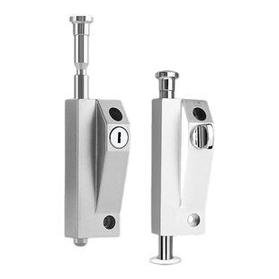 插销锁地锁有框玻璃地弹门锁铝合金旋转门落地插锁防盗自动插销锁